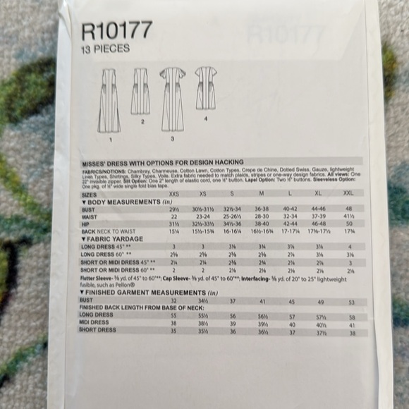 Simplicity sewing pattern uncut R10177 - Picture 2 of 3